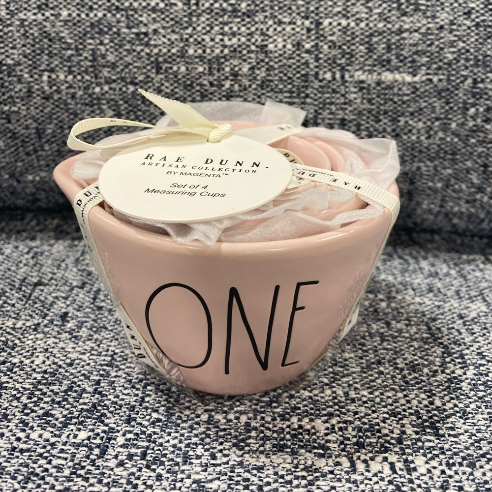 Rae dunn pink measuring cups